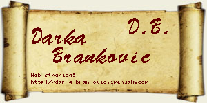 Darka Branković vizit kartica
